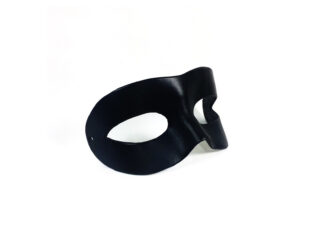 Black leather domino mask