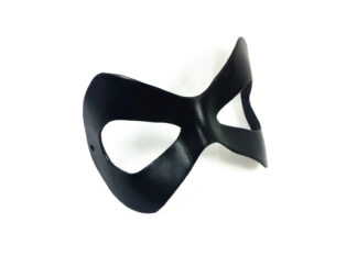 Black leather Harley Quinn mask - right side